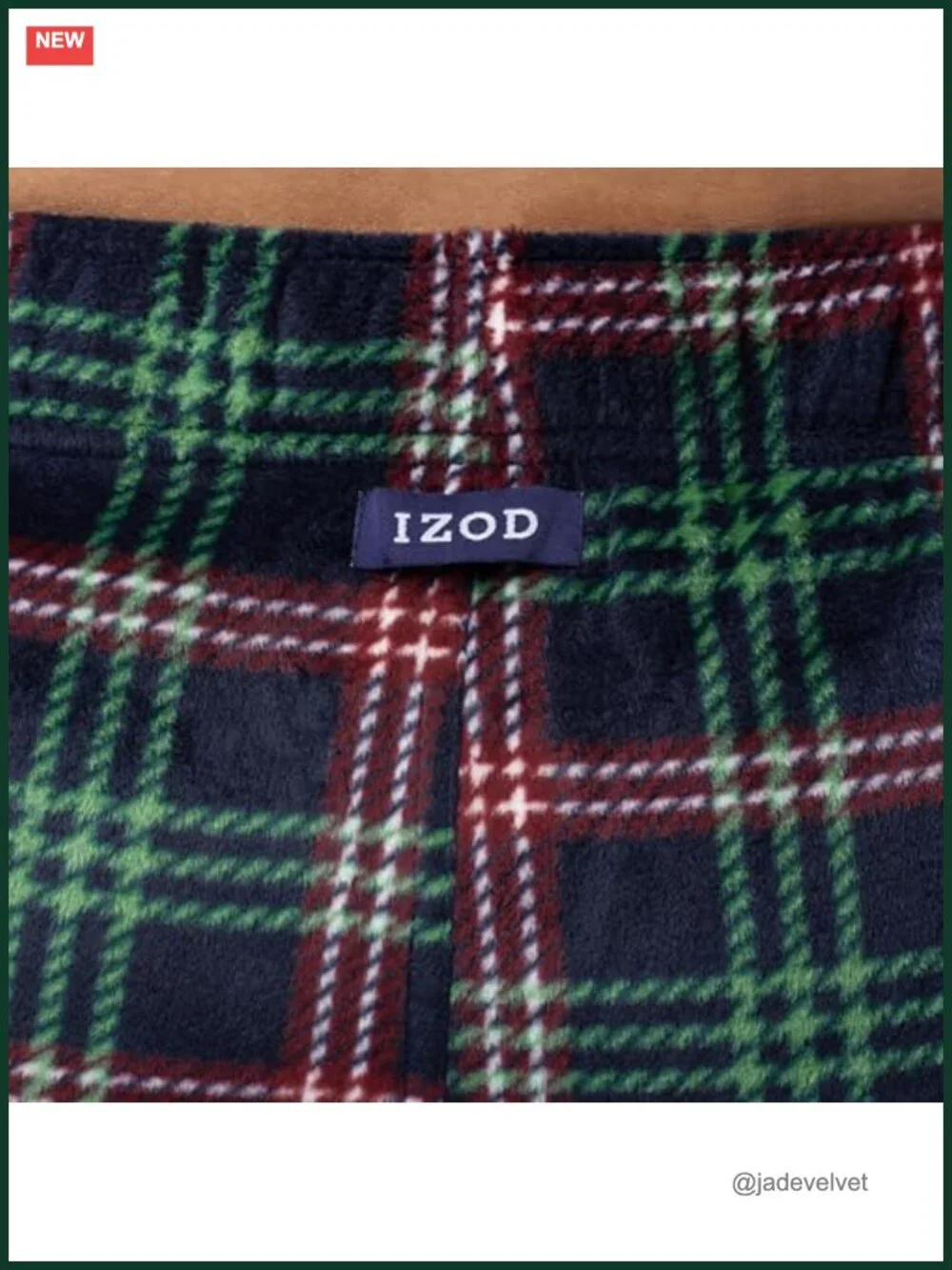 IZOD Men's Long Sleeve Jersey Top and Fleece Pants Sleep Pajama Set